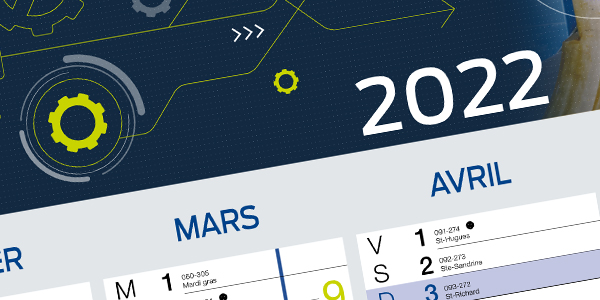 Calendrier - Carte de vœux