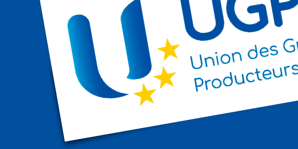 Logo et rapport d’activité UGPVB 2018 pour l’agence de communication Newsens
